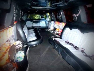 Picture of interior of Hummer limousine
