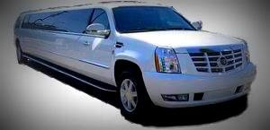 Picture of white Escalade Limo
