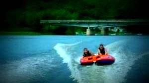 Picture of people tubing on a Monroe lake