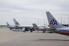 Sitting AA planes at the airports photo