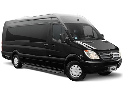 black mercedes van for transportation, events, concerts, airports, sea ports photo
