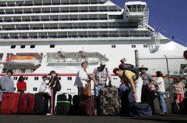 Image of people Boarding A Cruise Ship