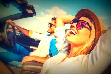 Image of people enjoying a vacation with a limousine of connecticut